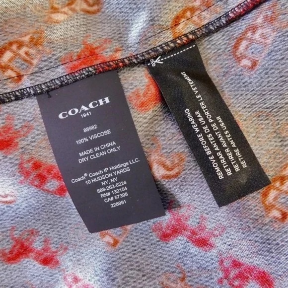 COACH Horse & Carriage Print Skirt Equestrian Equine A-Line Tie Waist Size 8 - Picture 11 of 12